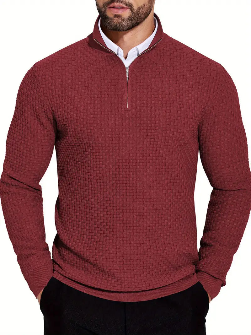 Verstelbare Quarter Zip Trui voor Casual en Sportief