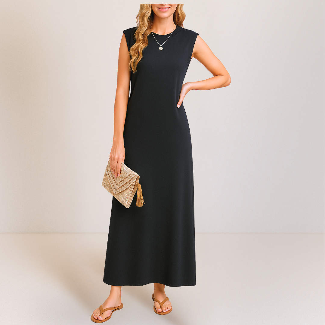 Elle-Marie | Elegante Lange Anti-Kreuk Jurk
