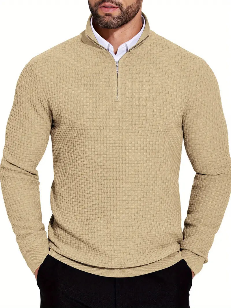 Verstelbare Quarter Zip Trui voor Casual en Sportief
