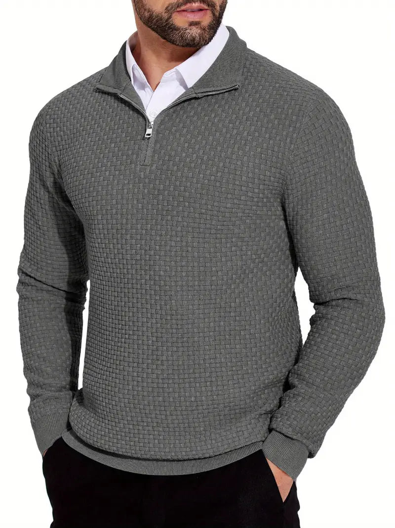 Verstelbare Quarter Zip Trui voor Casual en Sportief