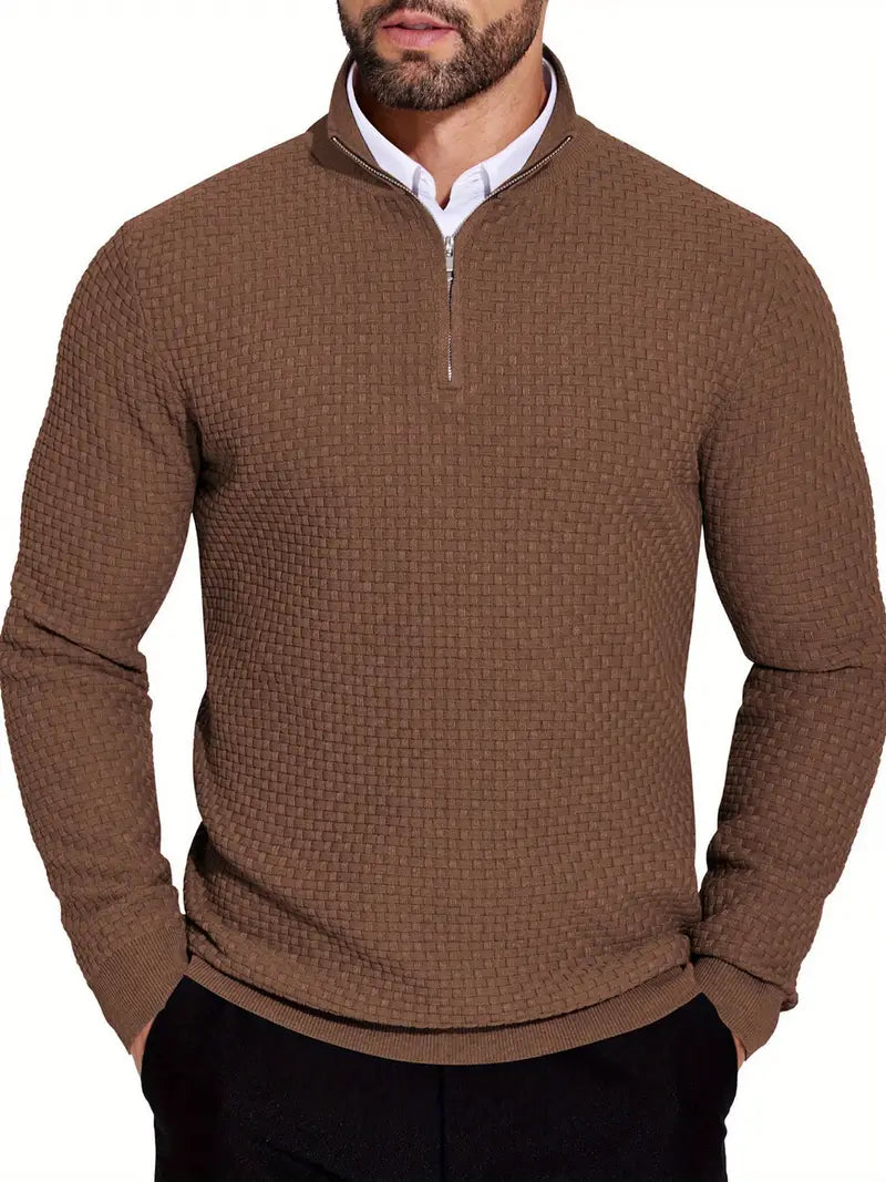 Verstelbare Quarter Zip Trui voor Casual en Sportief