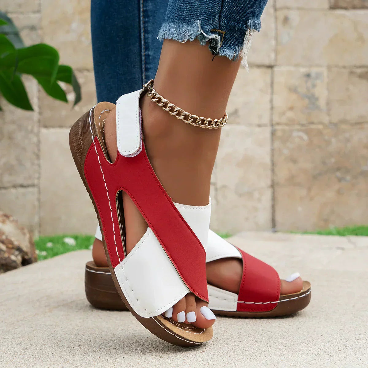 LOTTE - ORTHOPEDISCHE SANDALEN MET HIELONDERSTEUNING