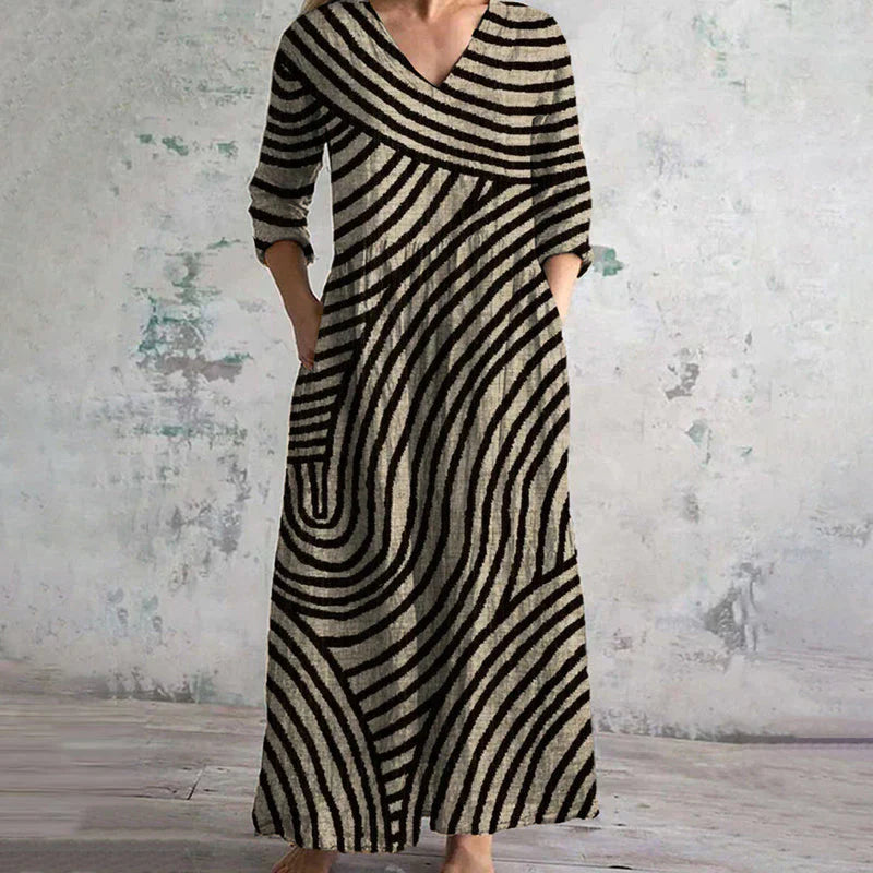 Angele | Vintage gestreepte jurk