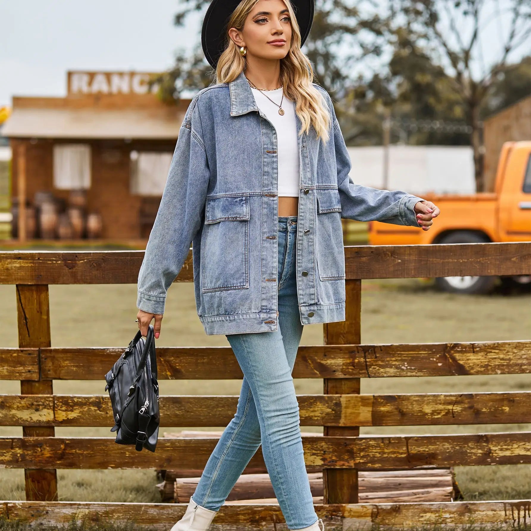 Maddy | Oversized Spijkerjas met Utility Look