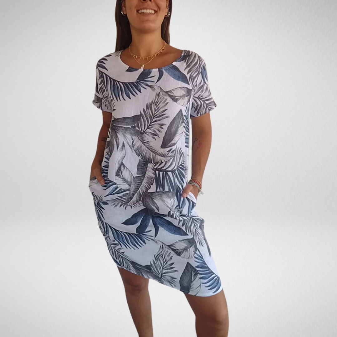 Anneline | Comfortabele Jurk met ronde hals