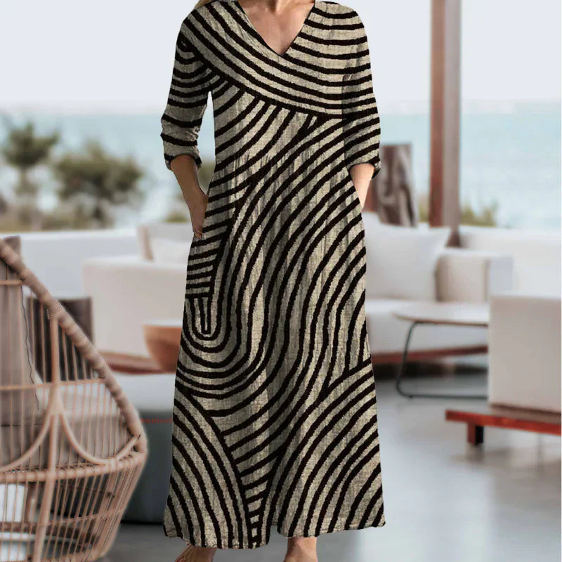 Angele | Vintage gestreepte jurk