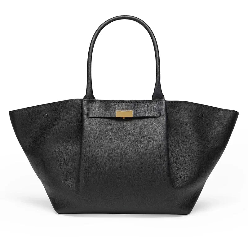 Tassa | Luxe Oversized Schoudertas met Gouden Sluiting